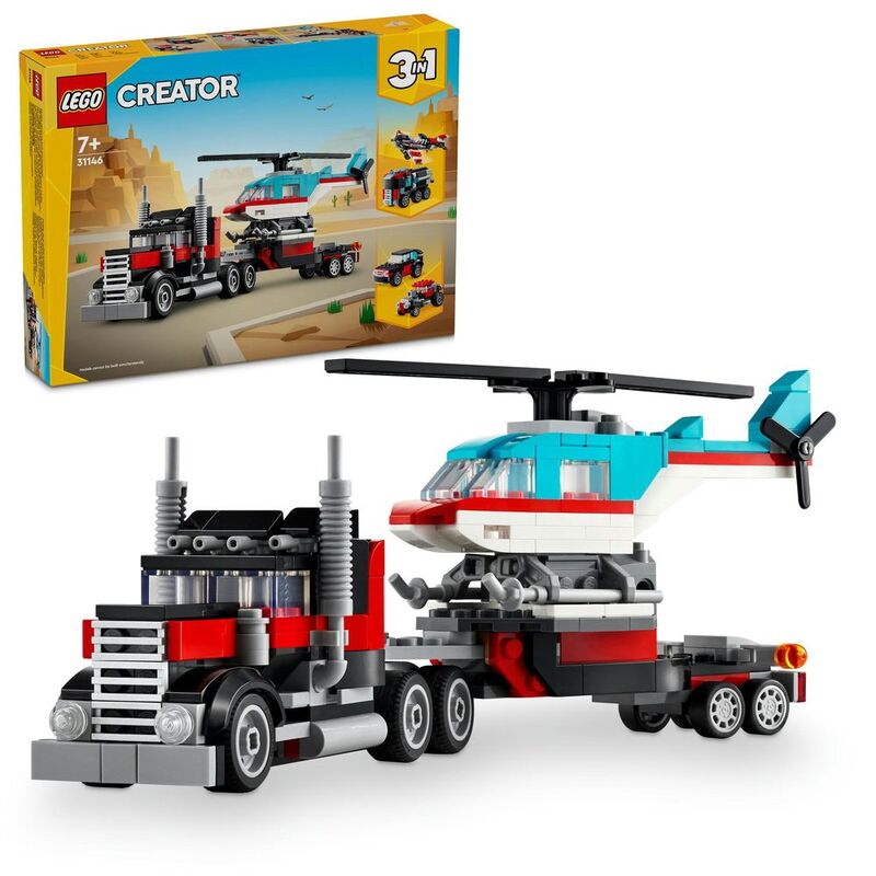 LEGO Creator Flatbed Truck With Helicopter 31146 (270 Pieces)